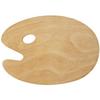 Brustro Kidney Shaped Plain Wooden Palette | 40 X 30 Cm | Comfortable Thumb Grip, Ergonomic Design, Suitable For Waterco