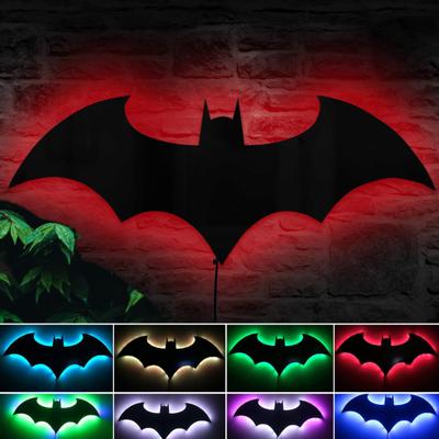 Lampa w kształcie nietoperza Lampka nocna ze zdalnym sterowaniem Zmiana 16 kolorów Dekoracyjny neon LED Lampa sygnalizacyjna Dekoracja na imprezę