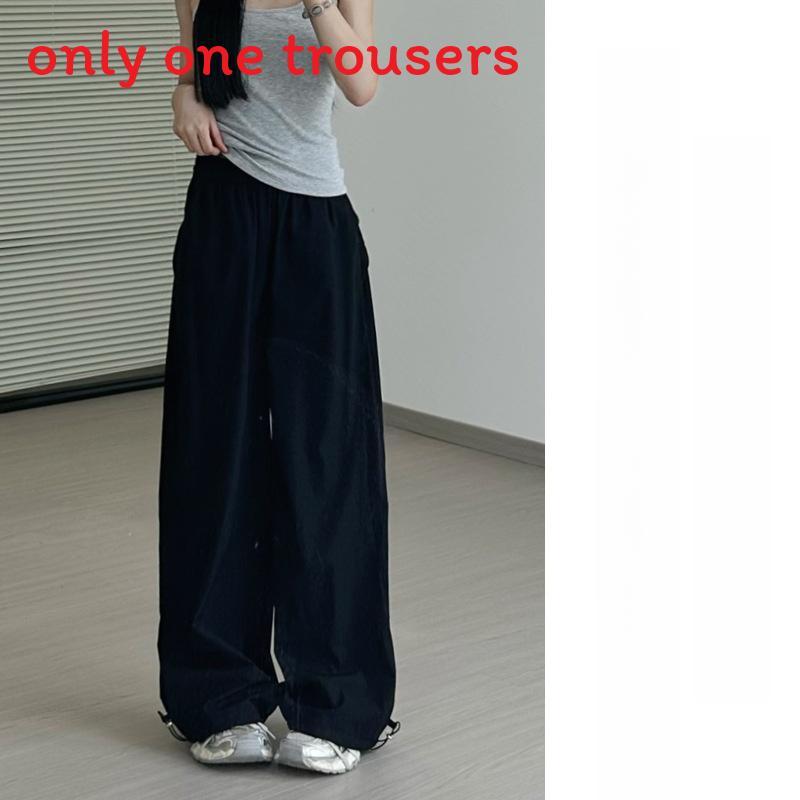 Womens Cargo Pants Summer Thin High Waist Wide Leg With Pockets For Casual Streetwear