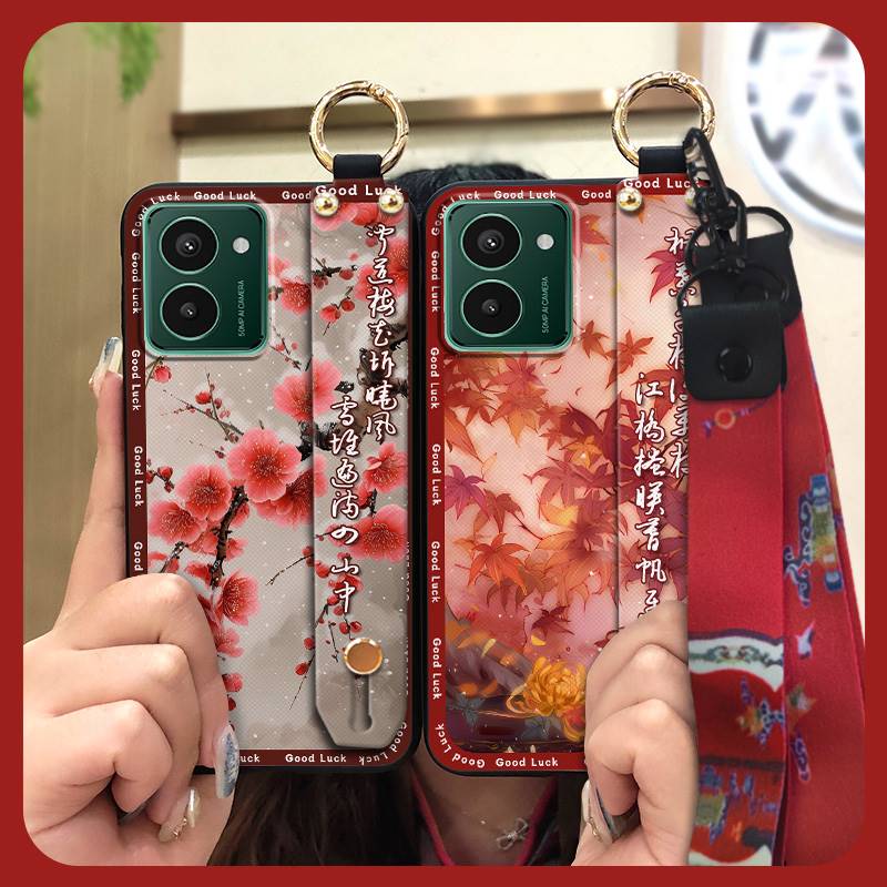 Waterproof Chinese style Phone Case For Nokia HMD Pulse/Pulse+/Pulse Pro Anti-knock Soft case Wristband Anti-dust Ring