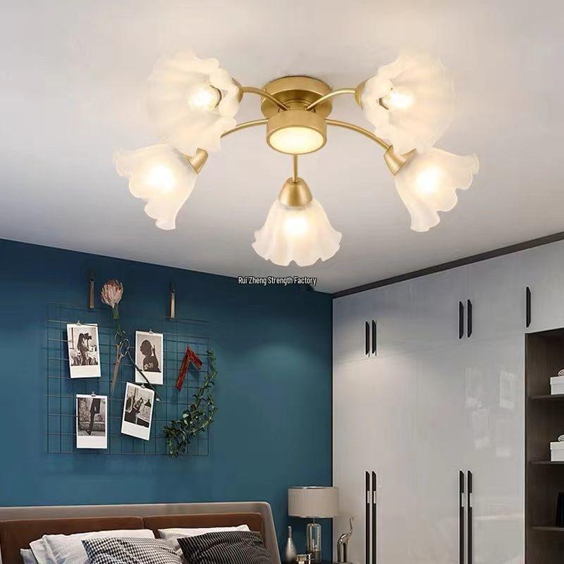 

Люстра Ландыш в стиле середины века для гостиной и столовой - Пасторальный ретро свет полного спектра с защитой глаз. Model B Warm Light