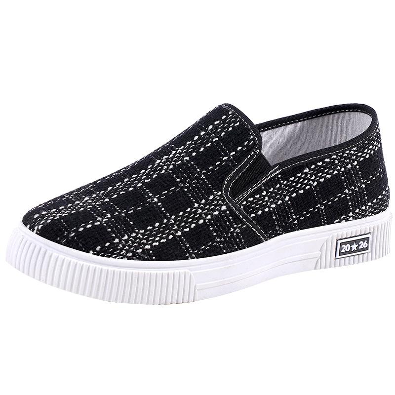 New canvas shoes women's flat-soled student shoes street stall soft-soled non-slip casual shoes