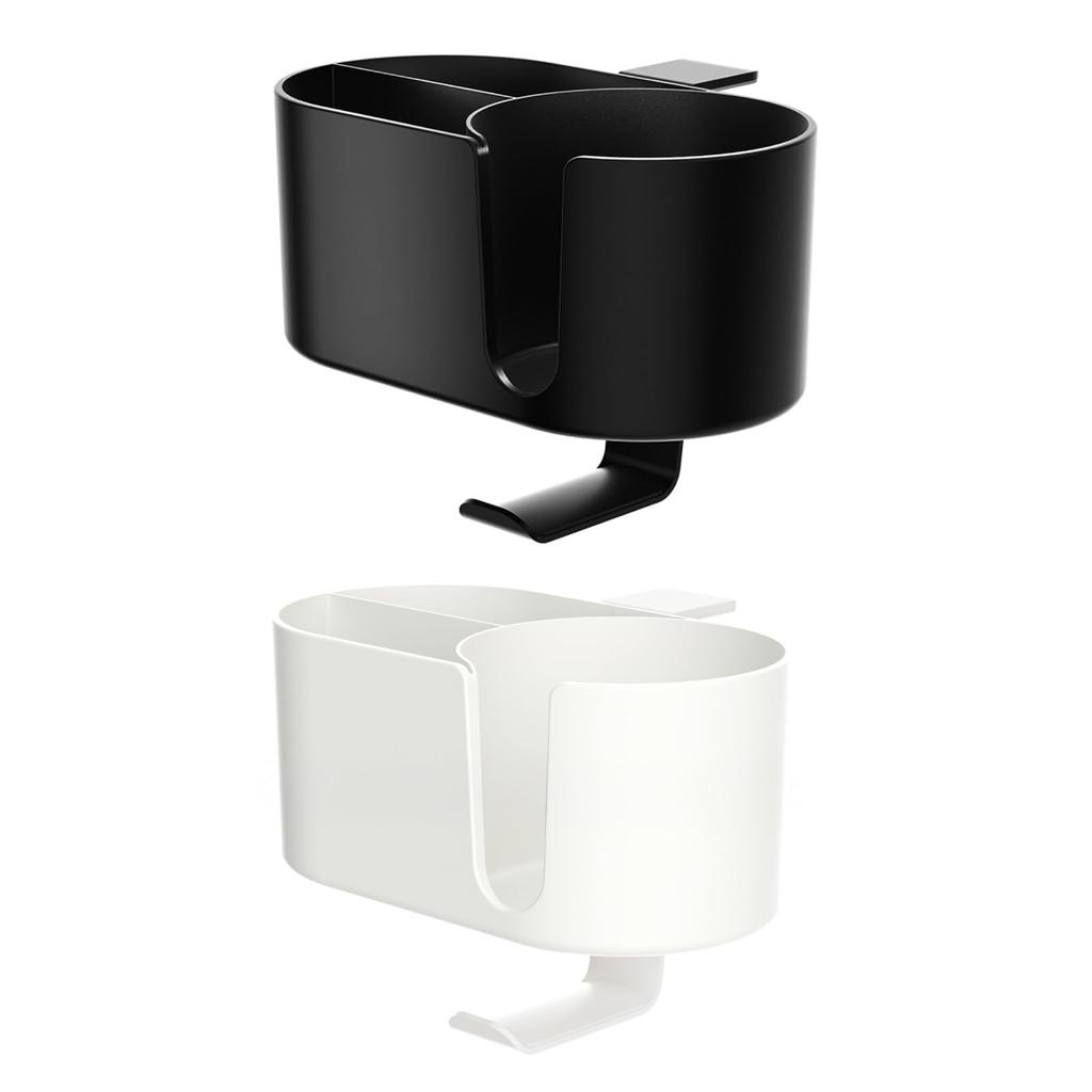 Headphone Stand Desk Organizer Drink Holder Hook Headphone Hanger Desk Storage Bag Hanger No Drilling Required [KURASUUMO] (Black)