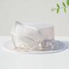 KLASSIEKE SINAMAY Fascinator Hoeden voor Dames Zonnehoed Dames Zomerhoeden Brede Rand Boater Hoeden Theekransje Derby Kerk BRUIDSHOED