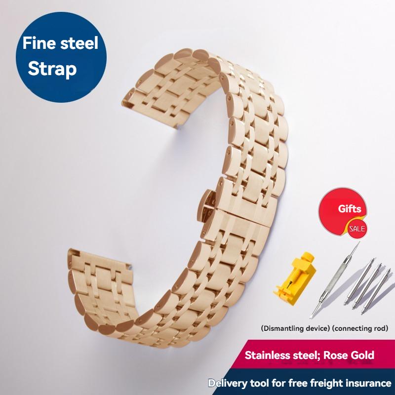 

Для Armani AR1945 AR1946 AR1863 AR1648 AR2447 Металевий Ремінець Чоловічий Простий Нержавіюча Сталь Ремінець Браслет 22мм Браслет на зап ястя 22mm-width рожевий колір золота