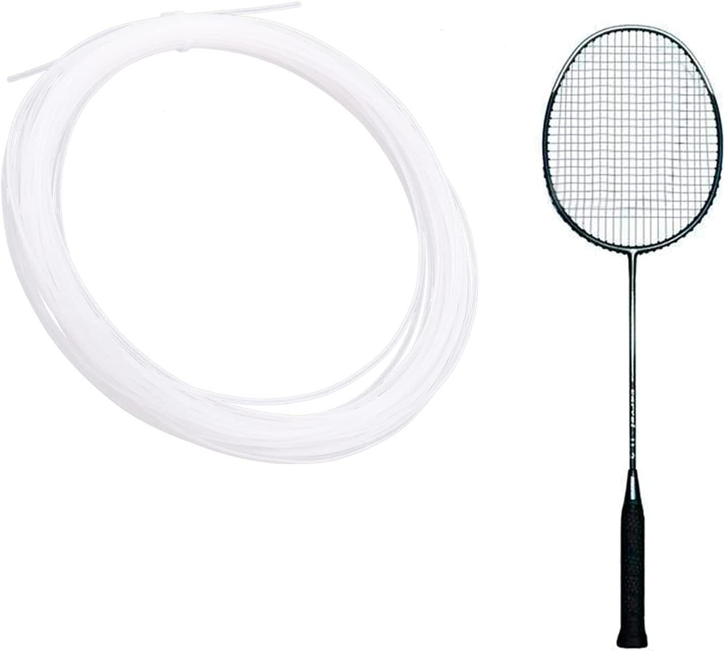 

Badminton High and for Beginners and Intermediate Practice String, 0.70m Diameter, 10.3m Length, Elasticity, Durability, Flexibility, Players, білий