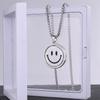 Unisex Hip Hop Double-Sided Smiley Face Pendant Necklace