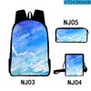 Trendy Popular Fantastic scenery 3D Print 3pcs/Set pupil School Bags Laptop Daypack Backpack Inclined shoulder bag Pencil Case