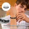 Pack of 2 Braided Rope Christian Bracelets with Crosses Charm Adjustable for Comfortable Wrist Fit Religious Symbol