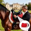 Christmas Red Horse Hat Horse Saddle Cushion Christmas Equine Costume Horse Bareback Pad For Pet Parents Animal Lovers