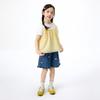 Girls' Faux Two-Piece Plaid Short Sleeve Shirt