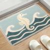 Underwater fish bathroom anti slip floor mat, shower room small carpet, washbasin, absorbent foot mat, modern decorative mat