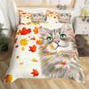 Happy Thanksgiving Duvet Cover Fall Maple Leaf Bedding Set Microfiber Gnome Gold Pumpkin Farm Harvest Comforter Cover King Size