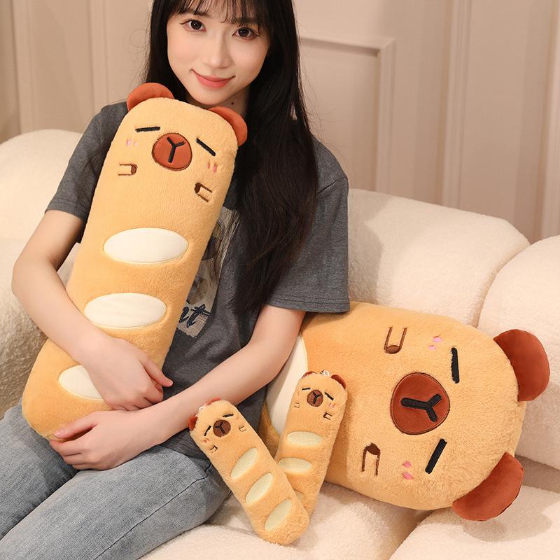 Creative Capybara Baguette Pillow Plush Toy Doll Kapibara Doll Home Pillow Muppet Doll