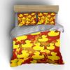 Yellow Duck Pattern Home Decor Soft Comfortable Duvet Cover Bedding Set Included 1*Duvet Cover & 2*Pillowcases, Gift