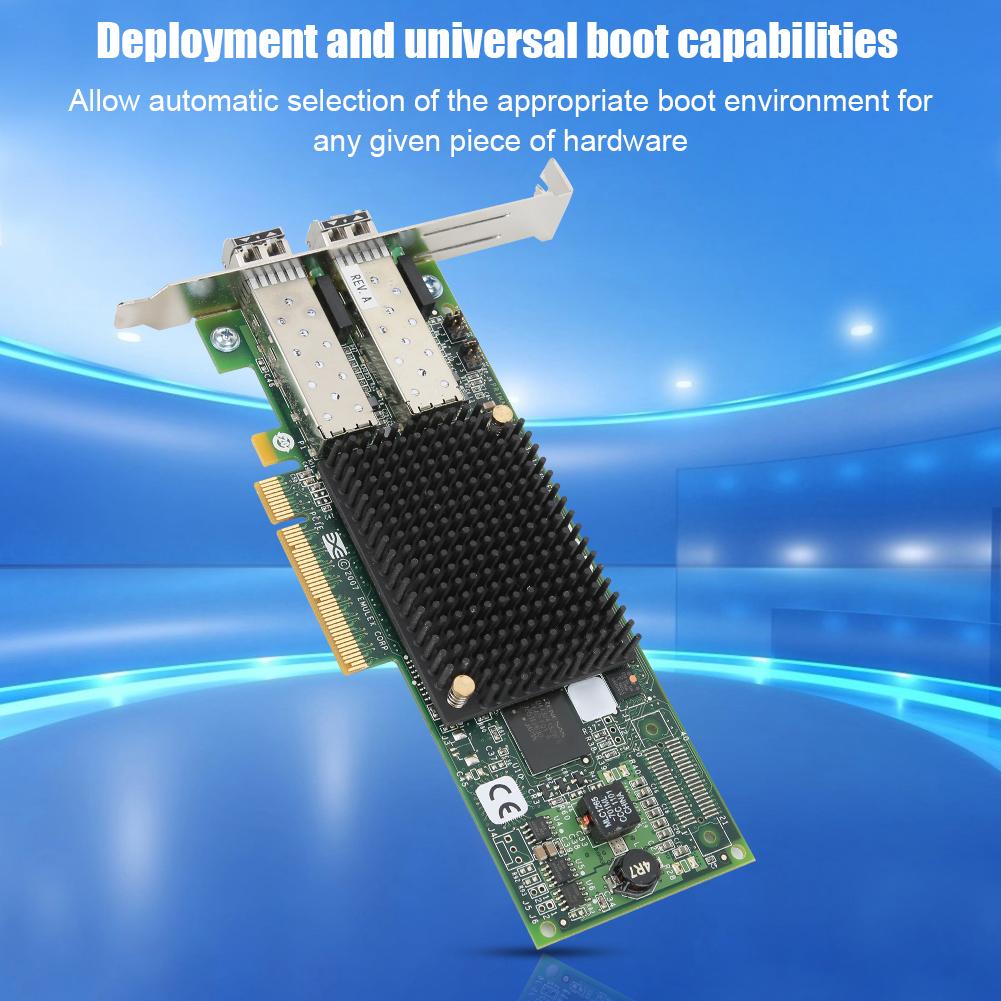 For EMULEX LPE12002 FC HBA PCle 2.0 8G PCl E Dual Port Fiber Channel Card HBA Card