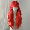 Full Bangs Long Curly Hair Set Women'S Wig Personalized Fashion Outdoor Party Simulation Head-Wearing Synthetic Wig