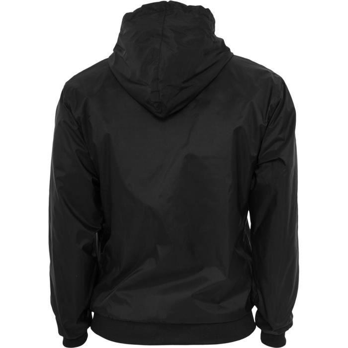 Coupe-Vent - URBAN CLASSICS - CONTRAST WINDRUNNER - Noir / Blanc - 100% Nylon - Confortable Et Élégant