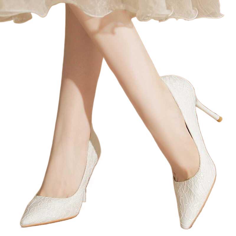 High-heeled Pointed-toe Women's Slim Heel Versatile Anti-slip New Style Shoes, Women's Single Shoes