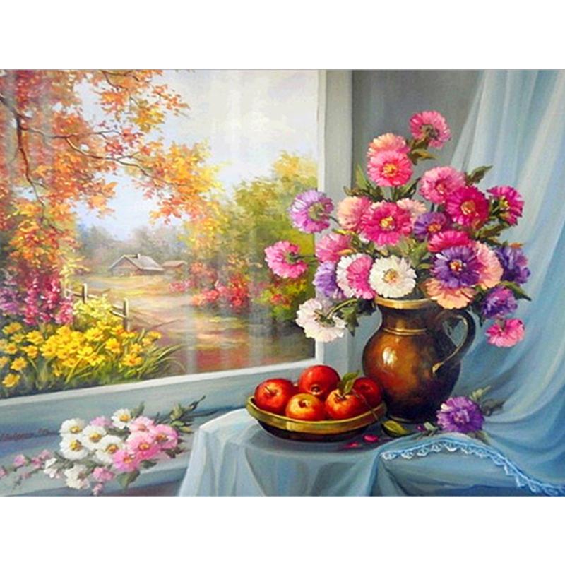 5d Diamond Painting Flower Birds Full Square/Round Diamond Embroidery Cross Stitch Peony Mosaic Needlework Home Decor Kits