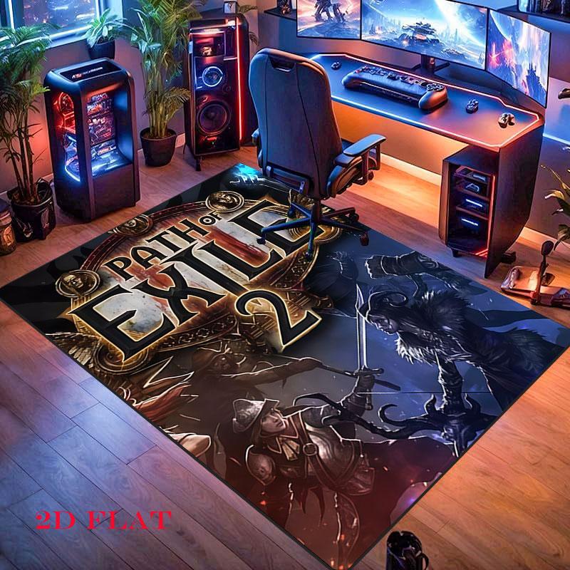 Path of Exile 2 Carpet Rug for Living Room Bedroom Home Sofa Decoration,Kids Play Nonslip Floor Mat