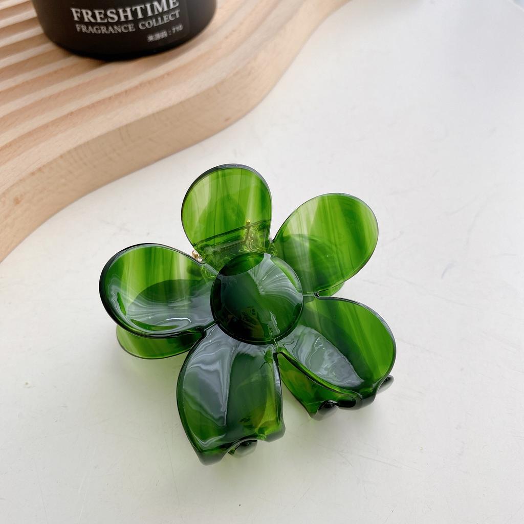 Flower Beautiful Design Acetate Hair Claw Clip Handcrafted For Women Trendy