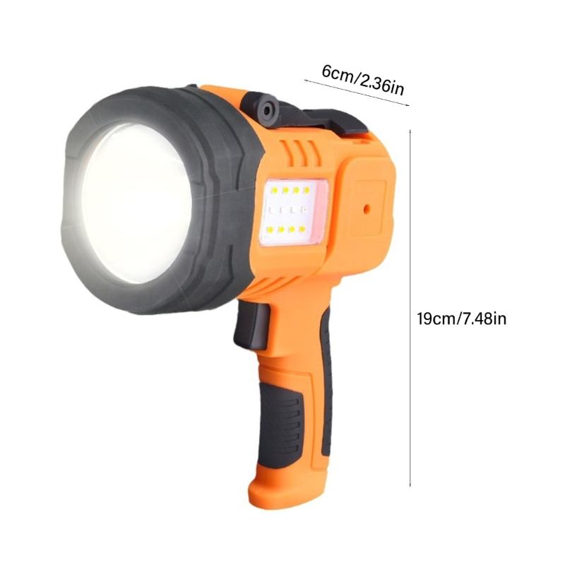 High Lumen LED Spotlight Flashlight, USB C , Waterproof Searchlight for Camping Boating Outdoor Adventures