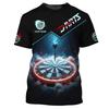 Herrenmode 3D-Druck Dart T-Shirt Locker Kurzarm Sommer Lässig Bequem Übergröße T-Shirt