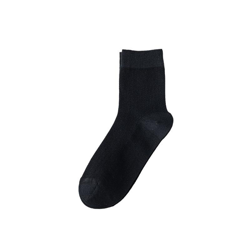 Antibacterial and Deodorizing Socks, Men's Mid-calf Socks, Summer Pure Cotton Breathable and Sweat-absorbing Men's Long Calf Socks