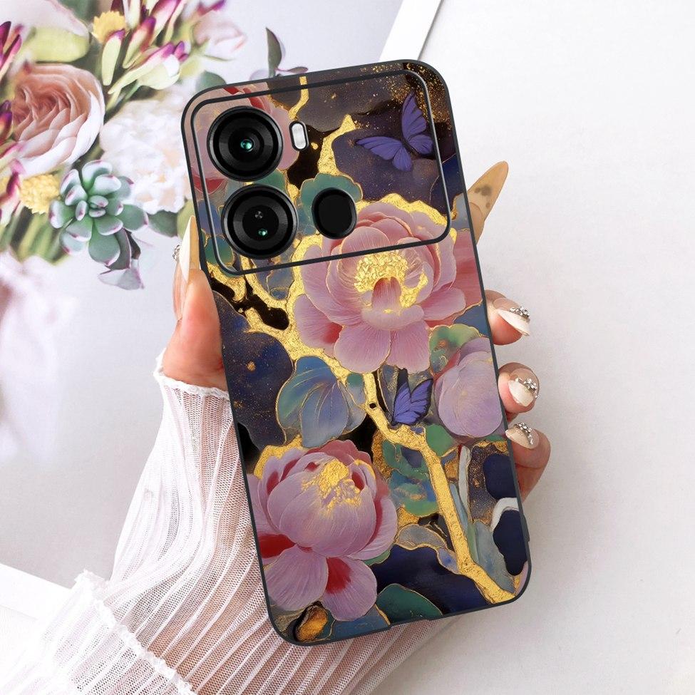 Coque Pour ITEL P40 Housse P662L Silicone Chat Mignon Mode Drôle Peinte Funda Pour P40 ITEL P 40 Coque de Téléphone