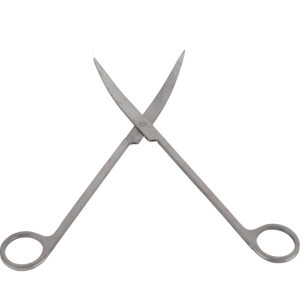 1PC Professional Stainless Steel Aquatic Plant Tongs Scissors for Aquarium Fish Tank(Curved )
