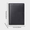 Transparent ID Window Credit Card Holder Durable Soft Multi Card Slots Top-grain Leather Bifold Thin Small Wallet Black Coffee