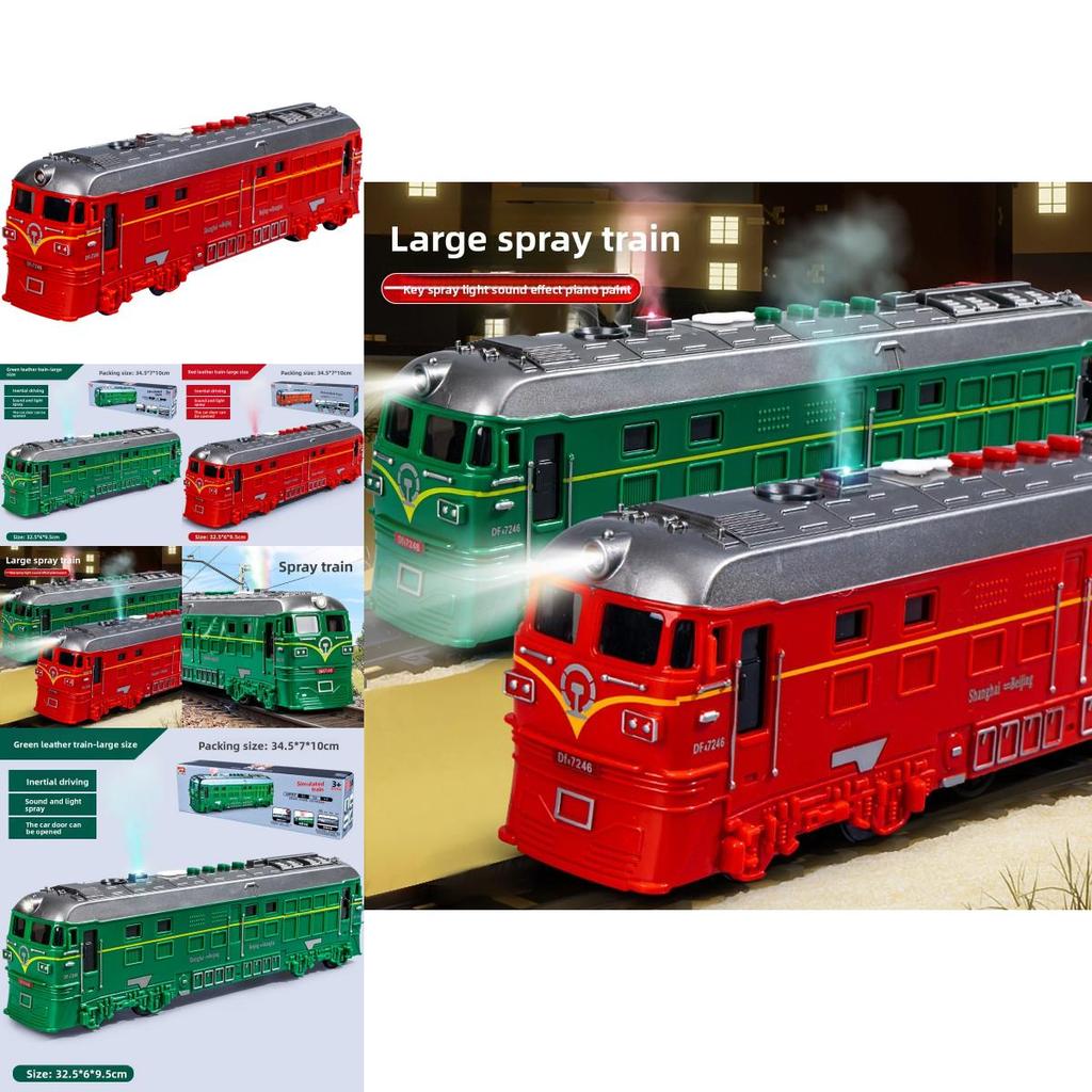 Inertia Spray Train Led Light Sound Toy For Boys Night Market Play