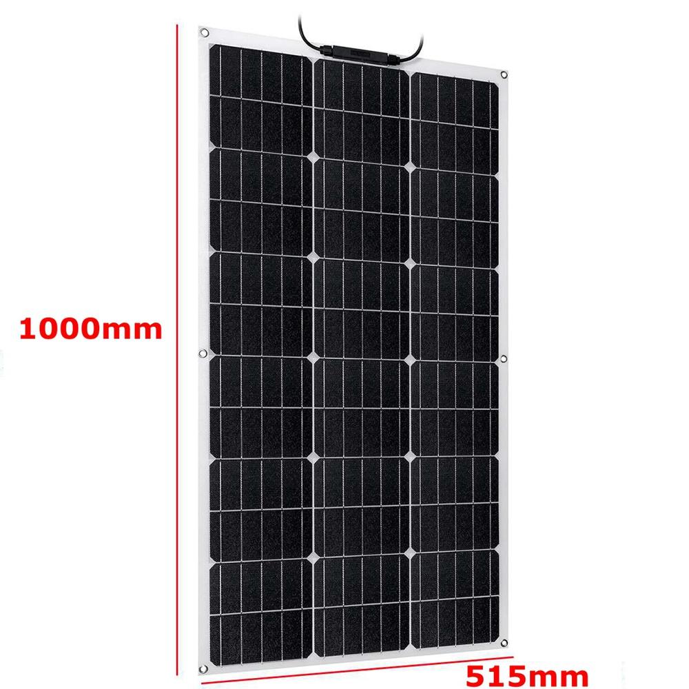 18V Monocrystalline Solar Panel 250W Flexible Solar Panel Kit Complete Panel Solar Charger DIY Connector Battery For Home Camping