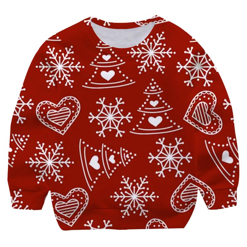 2025 Neues 4-14 Jahre Weihnachts-Hirsch-Sweatshirt für Mädchen und Jungen Große Größe Herbst Cartoon Schneemann Weihnachten Kinder Rundhals Weihnachts-Oberteile