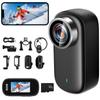 4K Action Wearable Compact Video Vlogging Smartphone Wide Angle 3 Hours of HDR Night Card 256GB Lightweight Overwrite IP65 Portable for and Pet