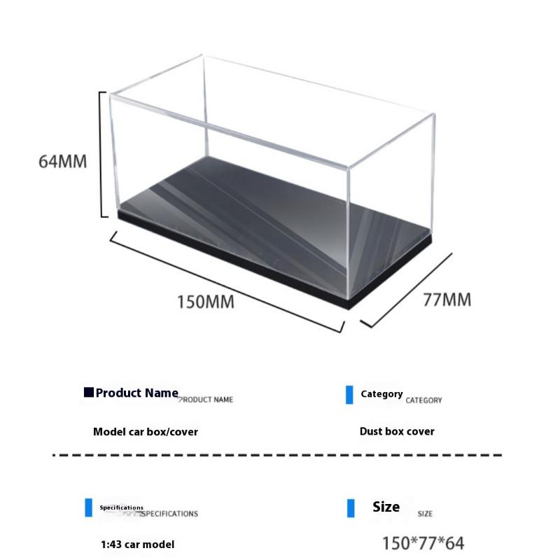 1Pc Visible Acrylic Box Practical 1/43 Diecast Model Car Display Case DIY Dust Protection Rack Toy