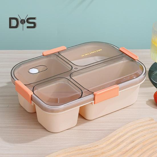 1 Set 1100/1550ML Dust-proof Bento Box Fresh-Keeping Convenient Smooth Opening Lunch Case