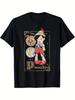 Summer Mens Disney Pinocchio Pattern TShirt Daily Leisure and Theme Activities Wear Unisex Cotton Short Sleeves Oversized