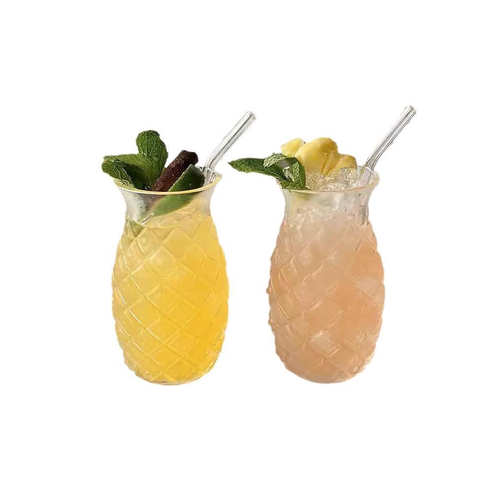Pineapple Cup High Borosilicate Transparent Glass Heat-resistant Single Layer Cocktail Home Bar Hospitality Juice Cold Drink Cup