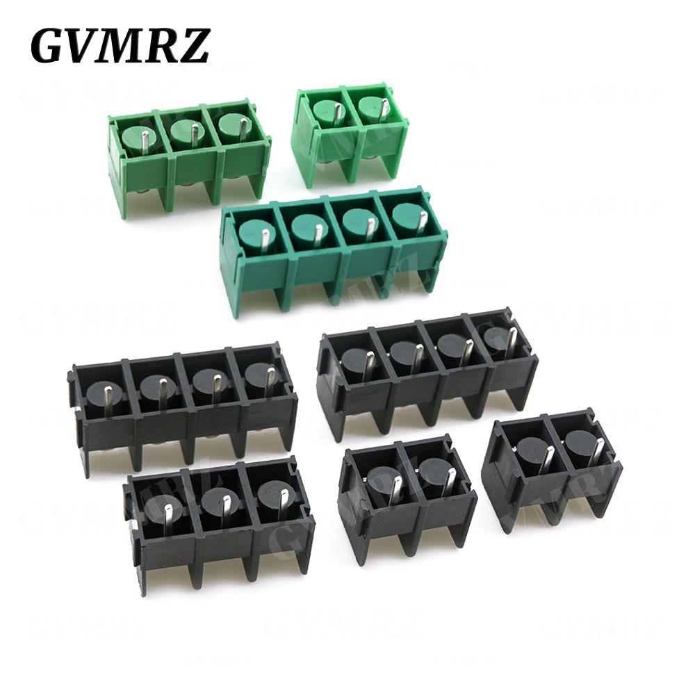 10PCS KF7.62 2P 3P 4P MG762-2 3 4 Pin Splicable Screw Terminal Block Connector Black Green 7.62mm Pitch
