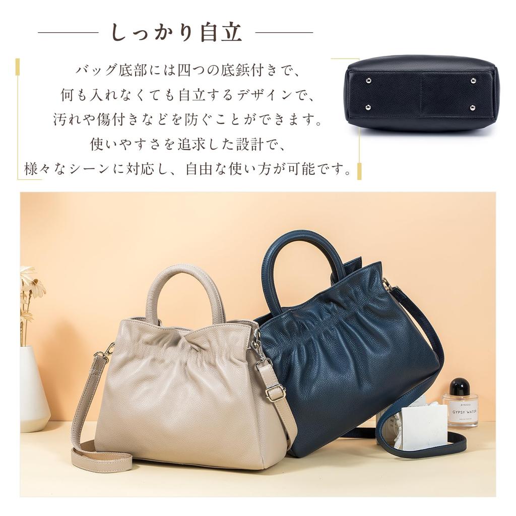 MFFOR Genuine Leather Shoulder Bag for Crossbody Shoulder or Carry Large Popular for Commuting Women, 3-Way Handbag, Bag, Bag, Bag, Lightweight,