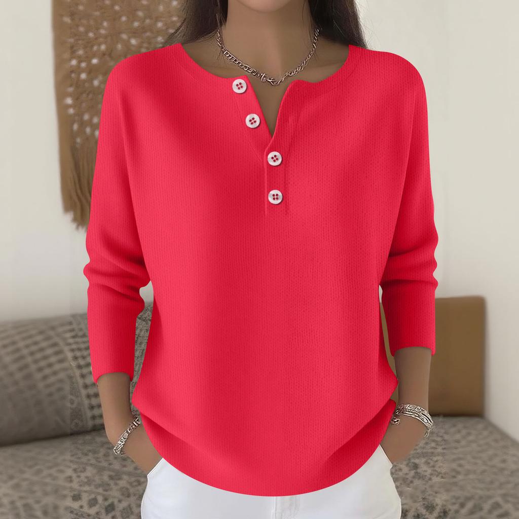 Women's Fashion Long Sleeve Christmas Snowflake Print Top Elegant Casual Top