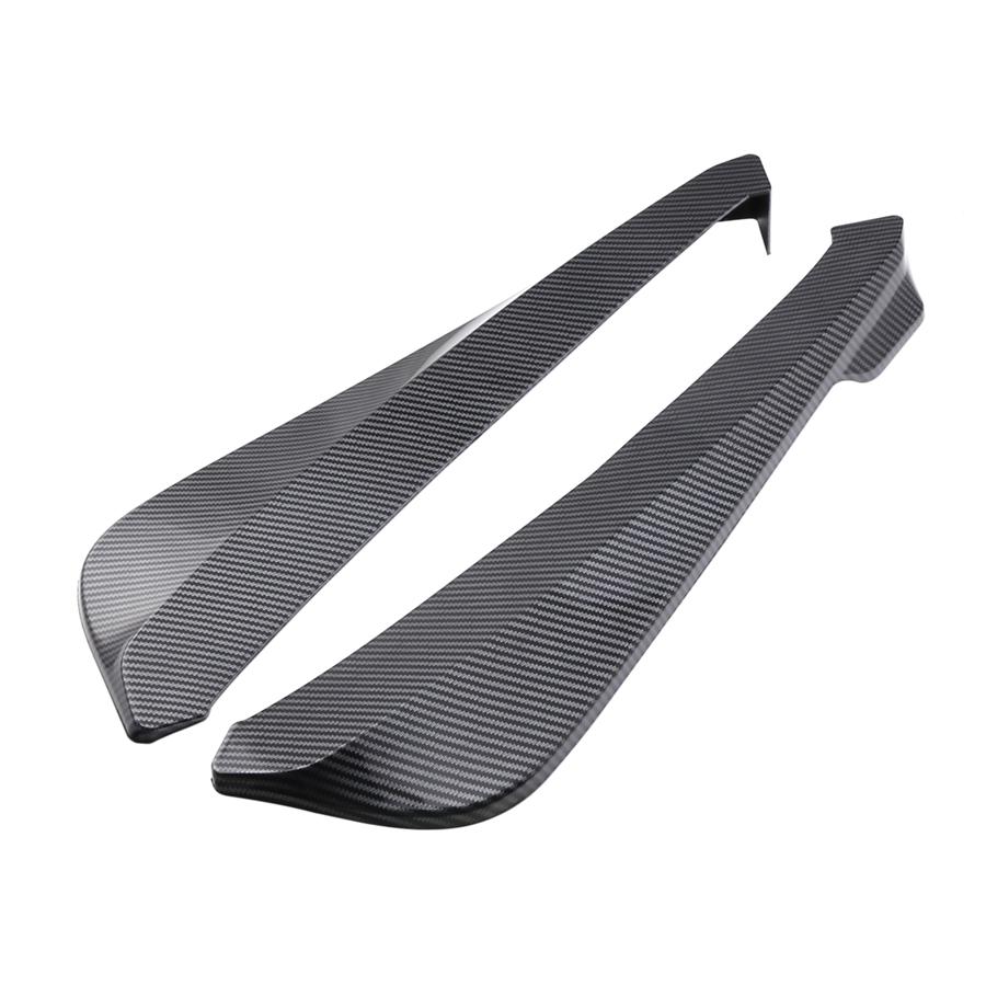 Universal 2Pcs Car Rear Bumper Splitter Diffuser Spoiler Lip Carbon Fiber Look