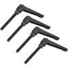 Set of 4 Adjustable Stainless Steel M6 - 40 Mm Clamping Lever Handles, Black