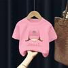 Girls White Short Sleeve T Shirt Summer Casual Top For Big Kids