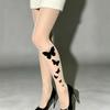 Butterfly Printed Silk Stockings With Thickened Anti Hook Silk Pantyhose