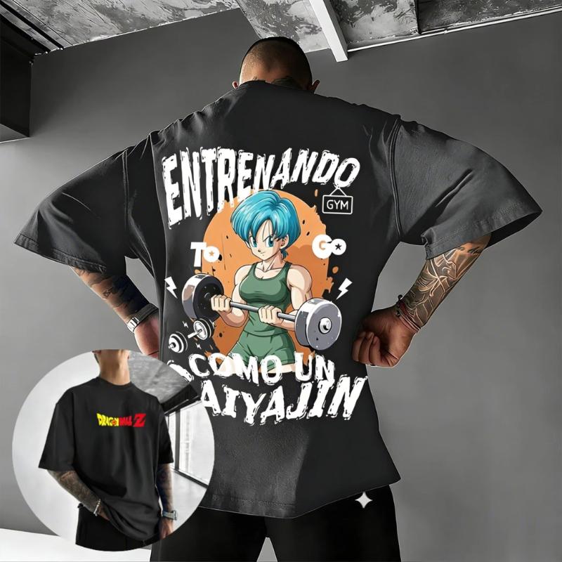 

Y2k Dragon Ball Anime T Shirt Men Women Gym Workout Tops Gym Muscle Tee 2026 Summer Streetwear Oversized Casual Short Sleeve Tee S