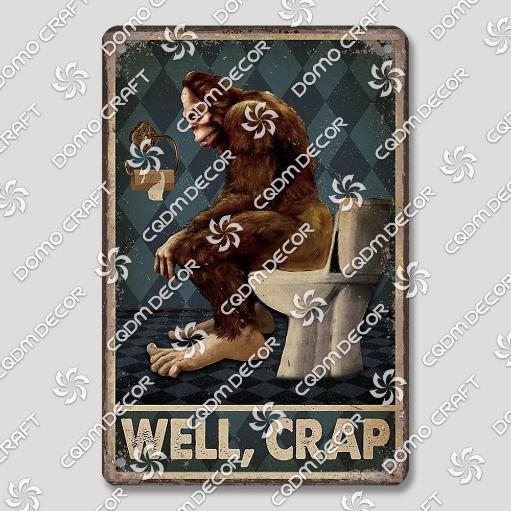Vintage Retro Metal Tin Signs  Cute Owl Pig Cat and Funny WC Posters for Bathroom Mall BBQ Cafe Bar Pub Wall Decor