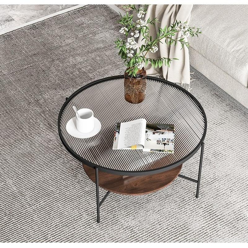 European Designer Glass Coffee Tables Living Room Leisure Home Sofa Side Table Living Room Furniture Transparent Small Tea Table
